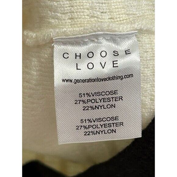 Generation Love Emmy Sweater Chain Mini Skirt Pull On Cream Black Large NEW - Picture 8 of 10